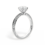 Gail Asscher Cut Lab Grown Diamond 18Kt White Gold Engagement Ring - View 2