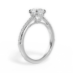 Joan Asscher Cut Lab Grown Diamond 18Kt White Gold Engagement Ring - View 4