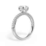 Kylie Asscher Cut Lab Grown Diamond Platinum Engagement Ring - View 2