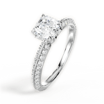 Gail Asscher Cut Lab Grown Diamond 14Kt White Gold Engagement Ring - View 3