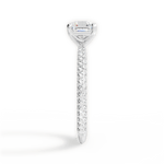 Kristen Asscher Cut Lab Grown Diamond 18Kt White Gold Engagement Ring - View 3