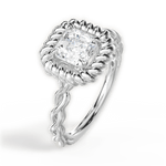 Belinda Asscher Cut Lab Grown Diamond 14Kt White Gold Engagement Ring - View 3