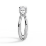 Ada Asscher Cut Lab Grown Diamond 18Kt White Gold Engagement Ring - View 4