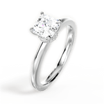 Cara Asscher Cut Lab Grown Diamond Platinum Engagement Ring - View 4