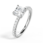Elsie Asscher Cut Lab Grown Diamond 14Kt White Gold Engagement Ring - View 4