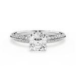 Gail Asscher Cut Lab Grown Diamond 14Kt White Gold Engagement Ring