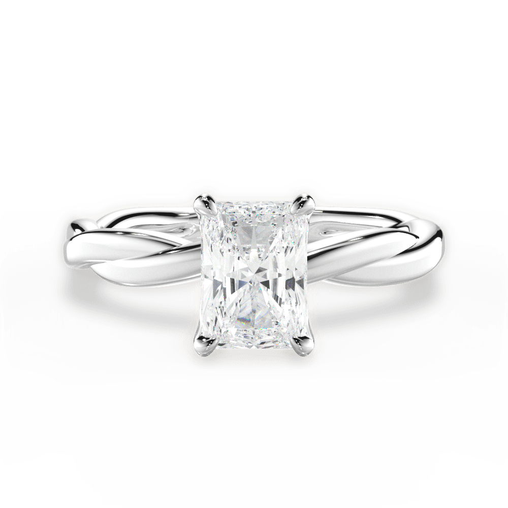 Bianca Radiant Cut Lab Grown Diamond Platinum Engagement Ring