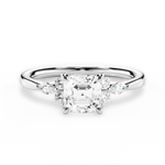Cynthia Asscher Cut Lab Grown Diamond 14Kt White Gold Engagement Ring