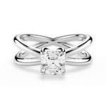 Ada Asscher Cut Lab Grown Diamond 18Kt White Gold Engagement Ring