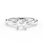 Bianca Asscher Cut Lab Grown Diamond 18Kt White Gold Engagement Ring