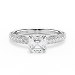 Kylie Asscher Cut Lab Grown Diamond Platinum Engagement Ring