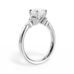Cynthia Cushion Cut Lab Grown Diamond 14Kt White Gold Engagement Ring - View 4