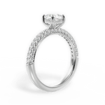 Kylie Cushion Cut Lab Grown Diamond Platinum Engagement Ring - View 2