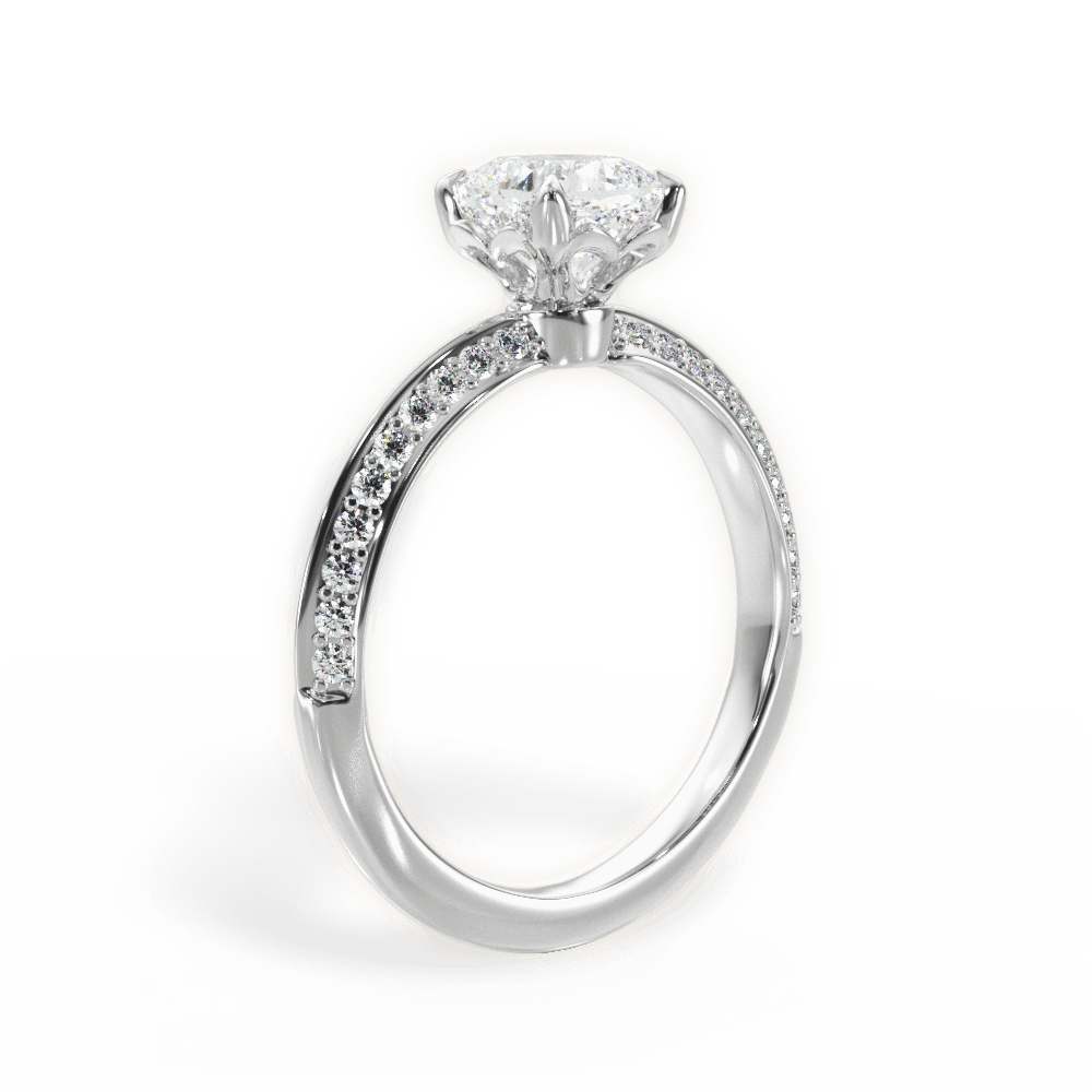 Gail Cushion Cut Lab Grown Diamond 14Kt White Gold Engagement Ring - View 3