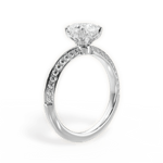 Gail Cushion Cut Lab Grown Diamond 14Kt White Gold Engagement Ring - View 3