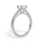 Joan Cushion Cut Lab Grown Diamond Platinum Engagement Ring - View 3