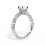 Kira Cushion Cut Lab Grown Diamond Platinum Engagement Ring - View 2