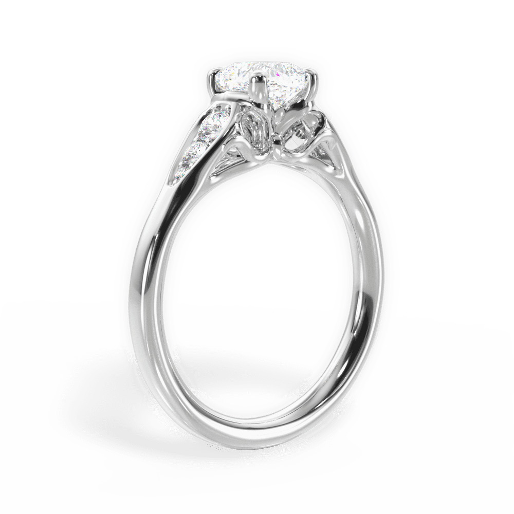 Cecilia Cushion Cut Lab Grown Diamond 18Kt White Gold Engagement Ring - View 4