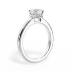 Brianna Cushion Cut Lab Grown Diamond 18Kt White Gold Engagement Ring - View 3