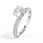 Gail Cushion Cut Lab Grown Diamond 14Kt White Gold Engagement Ring - View 4