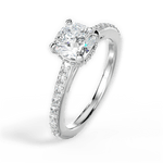 Joan Cushion Cut Lab Grown Diamond Platinum Engagement Ring - View 4