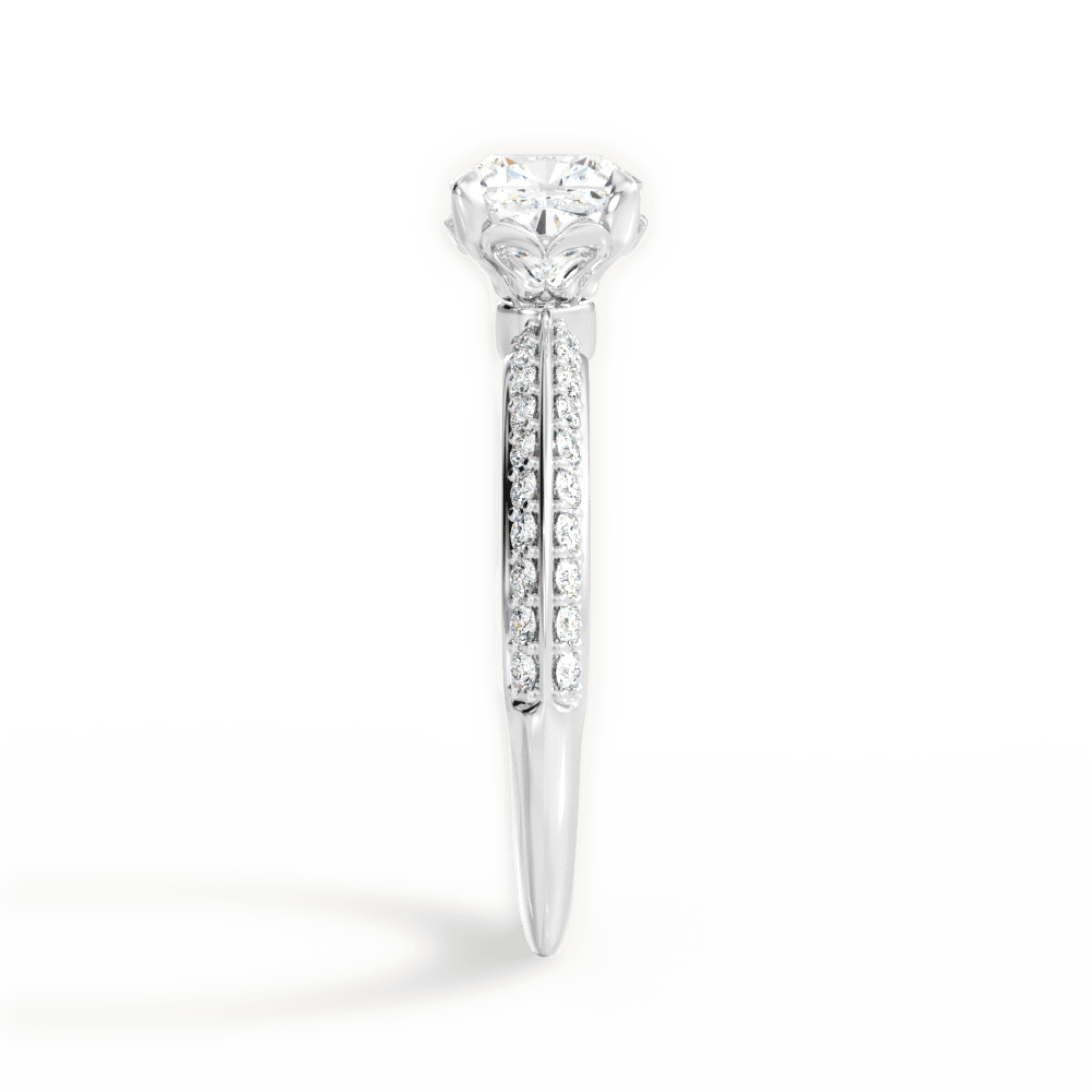 Gail Cushion Cut Lab Grown Diamond 18Kt White Gold Engagement Ring - View 2
