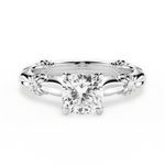 Claire Cushion Cut Lab Grown Diamond 14Kt White Gold Engagement Ring