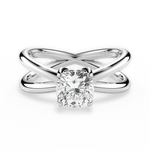 Ada Cushion Cut Lab Grown Diamond 18Kt White Gold Engagement Ring