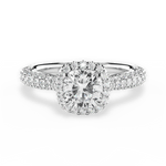 Lucy Cushion Cut Lab Grown Diamond Platinum Engagement Ring