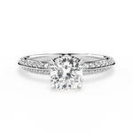 Gail Cushion Cut Lab Grown Diamond 14Kt White Gold Engagement Ring