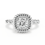 Belinda Cushion Cut Lab Grown Diamond 14Kt White Gold Engagement Ring