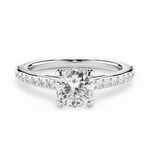 Joan Cushion Cut Lab Grown Diamond Platinum Engagement Ring