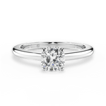 Brianna Cushion Cut Lab Grown Diamond 18Kt White Gold Engagement Ring