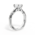 Claire Emerald Cut Lab Grown Diamond 14Kt White Gold Engagement Ring - View 3