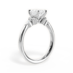 Cynthia Emerald Cut Lab Grown Diamond 14Kt White Gold Engagement Ring - View 2