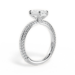 Kristen Emerald Cut Lab Grown Diamond 18Kt White Gold Engagement Ring - View 2