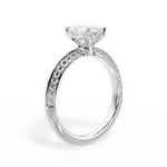 Gail Emerald Cut Lab Grown Diamond 14Kt White Gold Engagement Ring - View 3