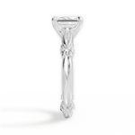 Claire Emerald Cut Lab Grown Diamond 14Kt White Gold Engagement Ring - View 2