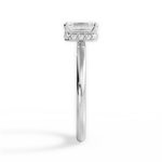 Brianna Emerald Cut Lab Grown Diamond 14Kt White Gold Engagement Ring - View 4