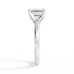 Abigail Emerald Cut Lab Grown Diamond 18Kt White Gold Engagement Ring - View 3