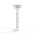 Kristen Emerald Cut Lab Grown Diamond 14Kt White Gold Engagement Ring - View 4