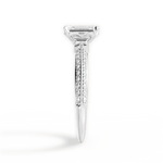 Gail Emerald Cut Lab Grown Diamond Platinum Engagement Ring - View 4