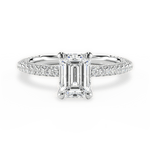 Kristen Emerald Cut Lab Grown Diamond Platinum Engagement Ring