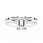Angela Emerald Cut Lab Grown Diamond Platinum Engagement Ring