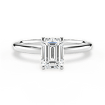 Cara Emerald Cut Lab Grown Diamond Platinum Engagement Ring