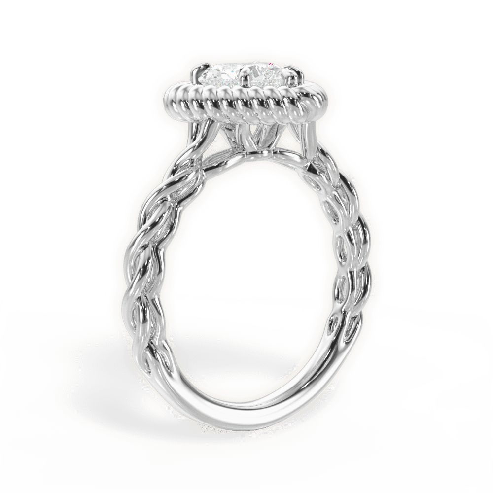 Belinda Heart Cut Lab Grown Diamond 18Kt White Gold Engagement Ring - View 2