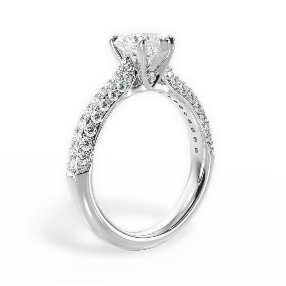 Kira Heart Cut Lab Grown Diamond 14Kt White Gold Engagement Ring - View 2