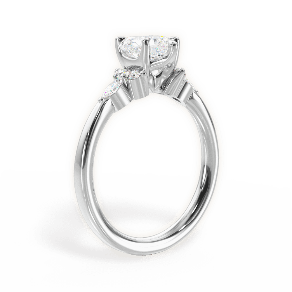 Cynthia Heart Cut Lab Grown Diamond Platinum Engagement Ring - View 2