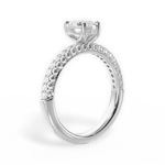 Kylie Heart Cut Lab Grown Diamond Platinum Engagement Ring - View 4