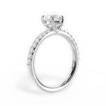 Elsie Heart Cut Lab Grown Diamond 18Kt White Gold Engagement Ring - View 4
